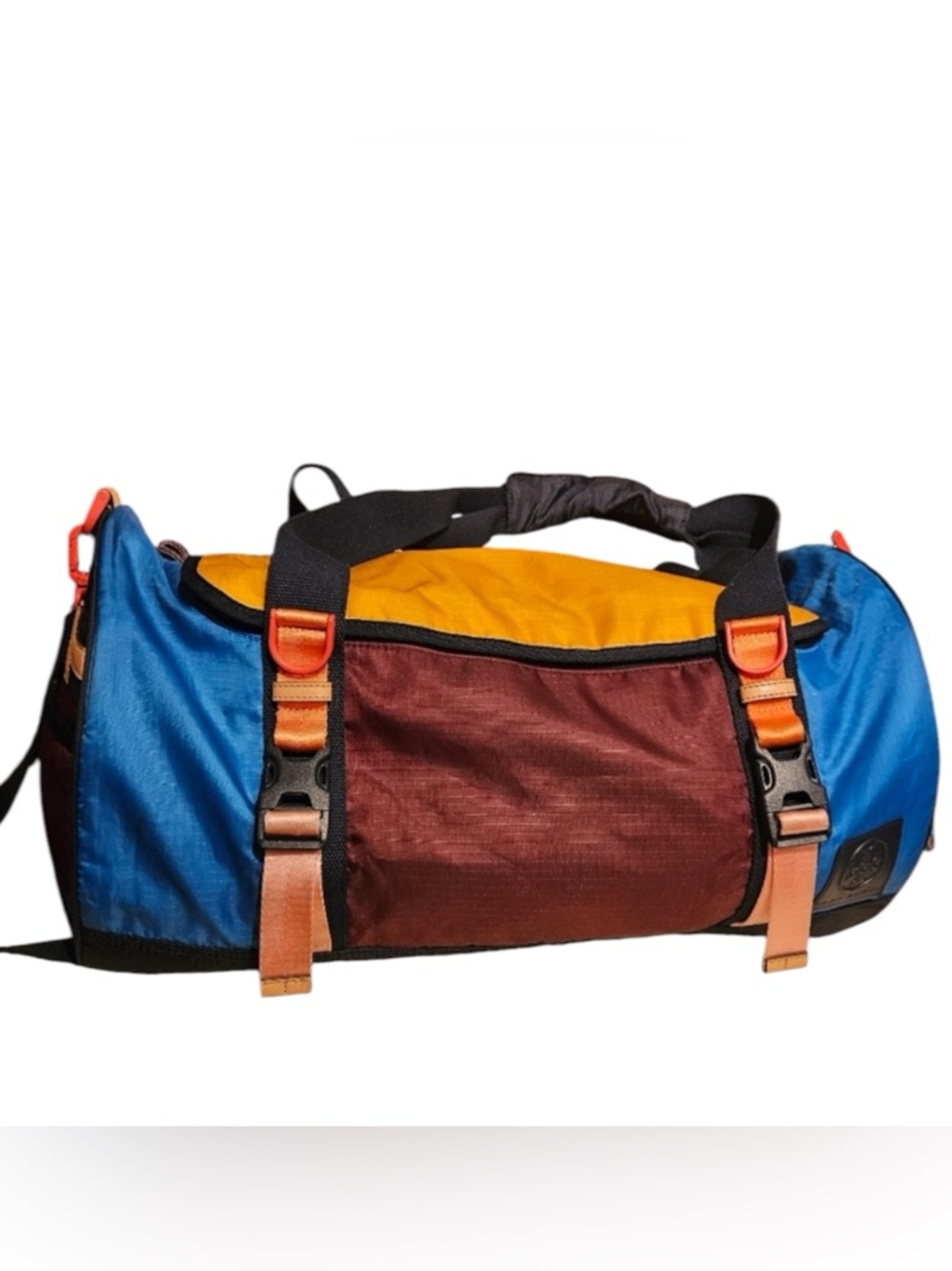 Tory Burch Sport Ripstop Nylon Color-Block Duffle Bag With Dusty - Picture 3 of 11